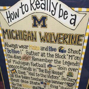 Glory Haus Canvas Art How To Really Be A Michigan Wolverine 16” x 20” U of M NEW
